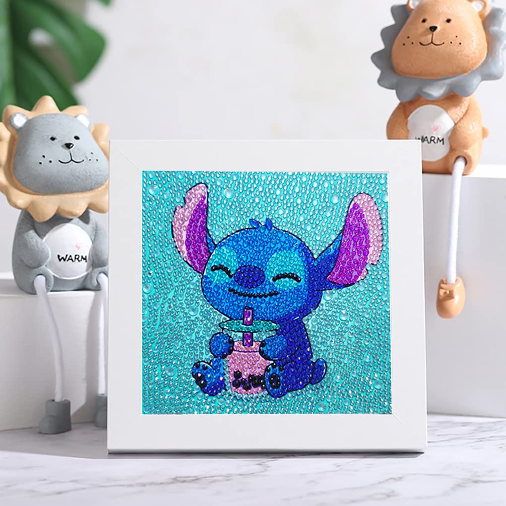 Diamond Painting Kit for Kids, 6 Pieces 5D Full Drill Diamond Painting Kits for Beginners DIY Diamond Art Craft Set for Home Wall Decor 6x6 inch