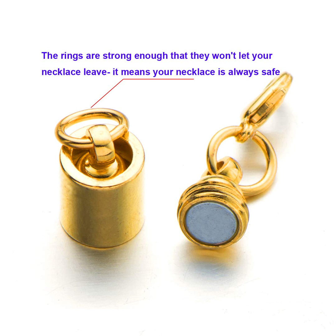 Screw Magnetic Clasps for Necklaces Safety Magnetic Locking Jewelry Clasp Converter