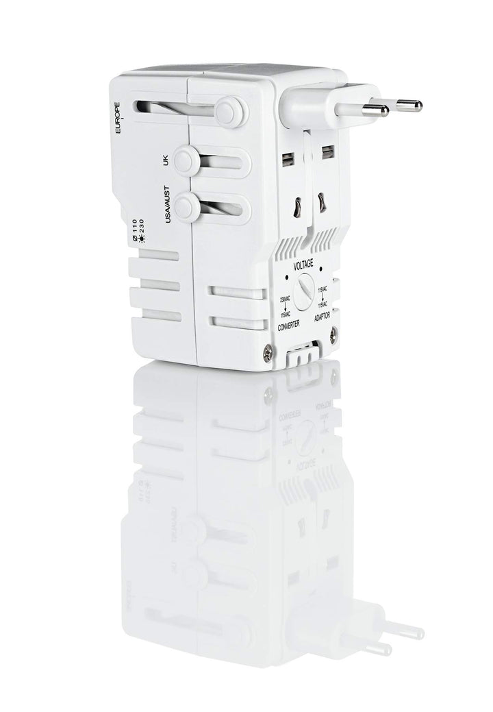 Voltage Converter and Universal Travel Adapter, European Travel Plug Adapter, Univerasal Adapter Plug Converter for Travel, 1 Piece Set