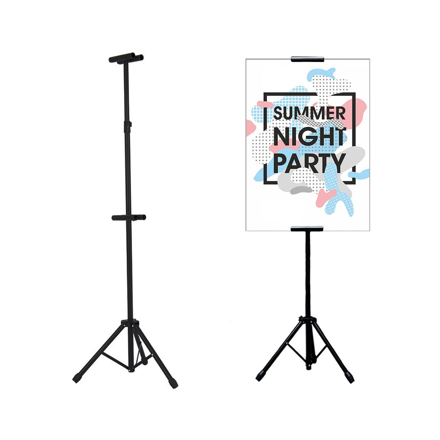 Poster Board Stand, Double-Sided Easel Stand Floor Sign Holder Tripod with Base Adjustable Height Up to 74 for Indoor Outdoor Board & Foam Sign Display
