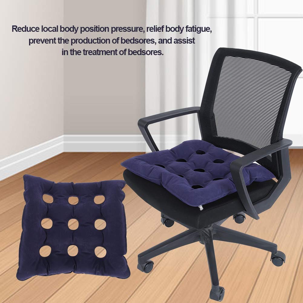 Inflatable Anti-Bedsore Air Cushion, Wheelchair Office Car Air Seat pad, Thickening Inflatable Seat Cushion for Elder Bedridden Patient, Foldable Anti-Decubitus Office Chair Cushion