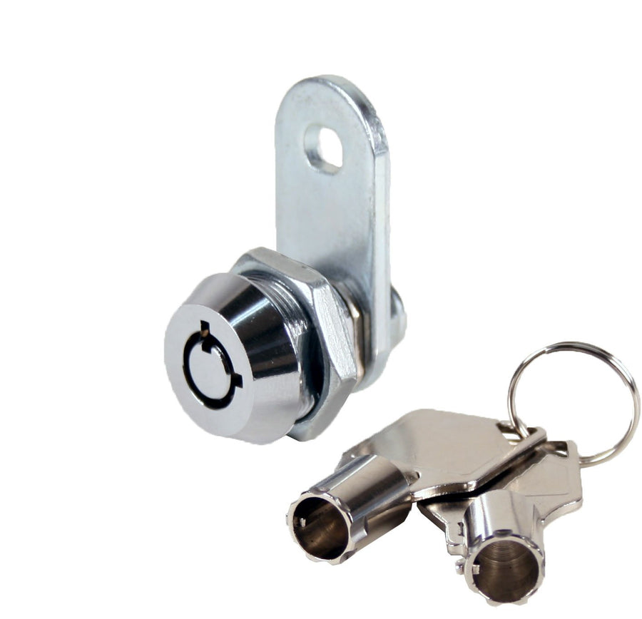 Security 2400AXS-KA Tubular Cam Lock with 3/8 Cylinder and Chrome Finish, Keyed Alike
