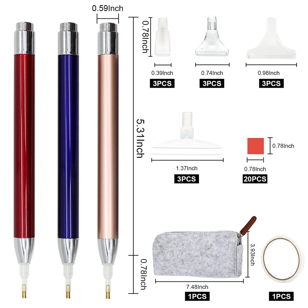 Diamond Painting Pen Kits with Light Diamond Art Pen LED Diamond Painting Pens 5D Light Up Pens for Diamond Painting Arts Nails DIY Crafts, Diamond Art Accessories Tools for Diamond Painting