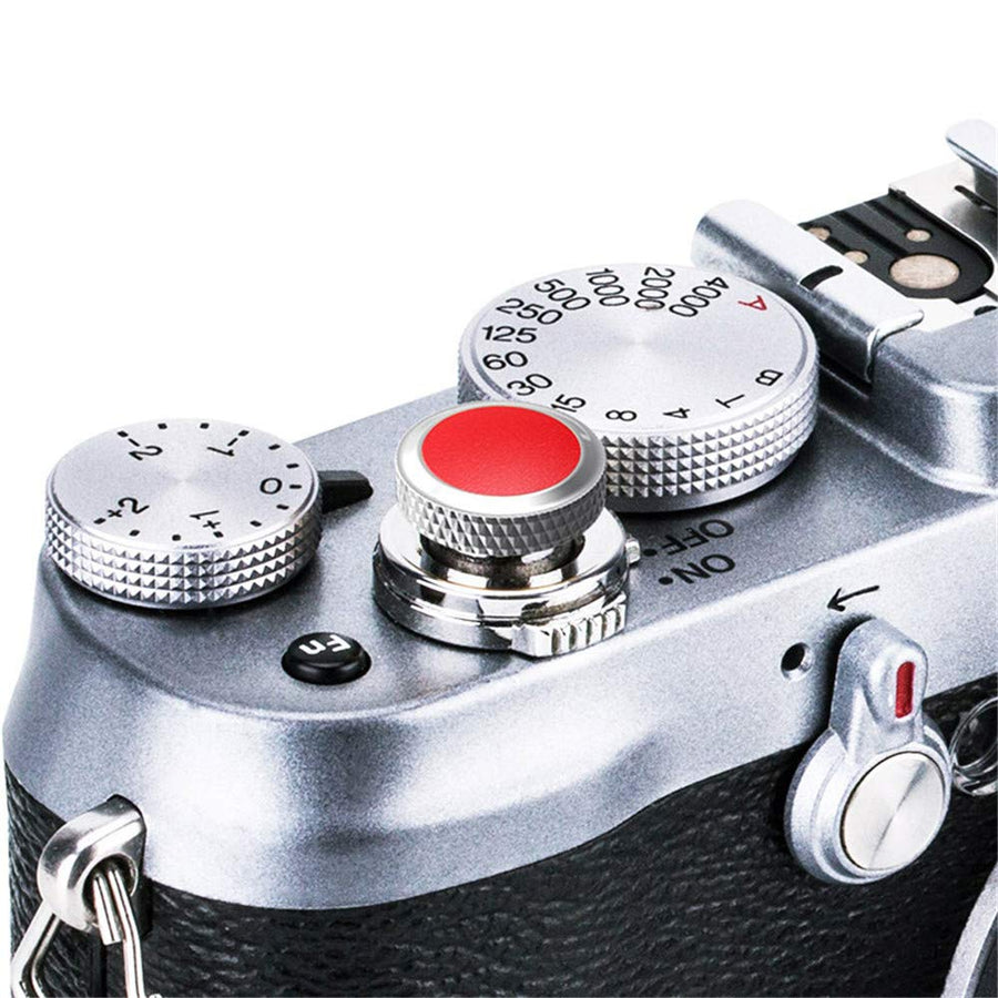 Compatible Soft Shutter Release Button Cap for Fuji Fujifilm X-M5 XM5 X100VI XT5 X-T30 II XT30 XT3 X100F X-Pro2 X-Pro1 X-T2 X-E3 X-E2S X-T20 X-T10 X100T for Sony RX10 IV III II,RX1RII,RX1,RX1/GR Red