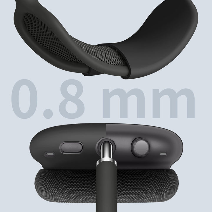 FINTIE Silicone Case Cover for AirPods Max Headphones, Anti-Scratch Ear Cups Cover and Headband Cover for AirPods Max, Accessories Skin Protector for AirPods Max (Black)