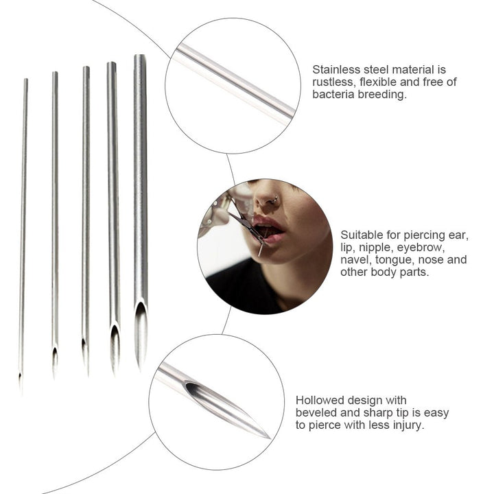 Piercing Kit - Professional Belly Piercing Kit Includes Piercing Jewelry Piercing Needles 14G Piercing Clamps Belly Button Rings Navel Rings for Body Piercing Kit Piercing Supplies