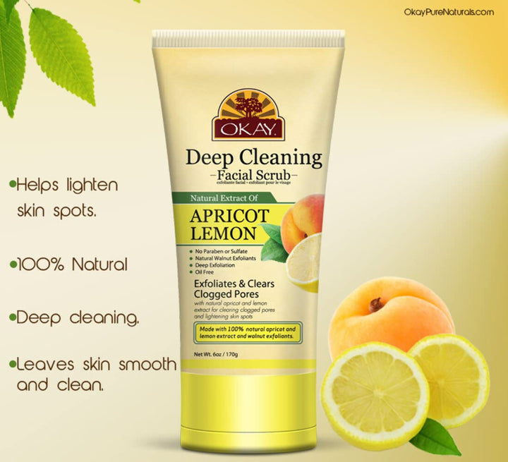 Apricot and Lemon Facial Scrub, 6 Ounce