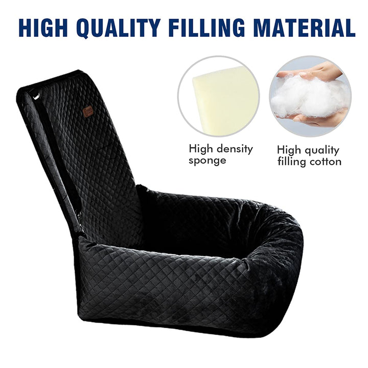 Dog Car Seat Pet Booster Seat Pet Travel Safety Car Seat,The Dog seat Made is Safe and Comfortable, and can be Disassembled for Easy Cleaning (Solid Black)