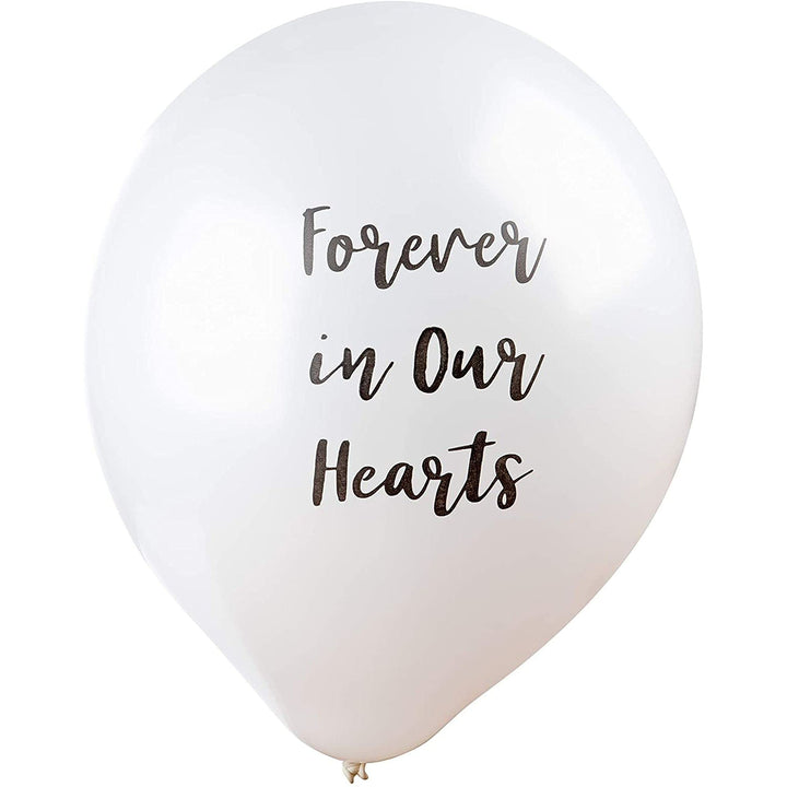 Memorial Balloons, Forever In Our Hearts (12 in., 30 Pack)