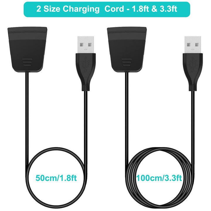Fitbit Alta HR Charger 2 PCS (1.8ft & 3.3ft), Charging Cable Cord Repalcement Charger for Fitbit Alta HR (2 PCS - 1.8ft & 3.3ft)