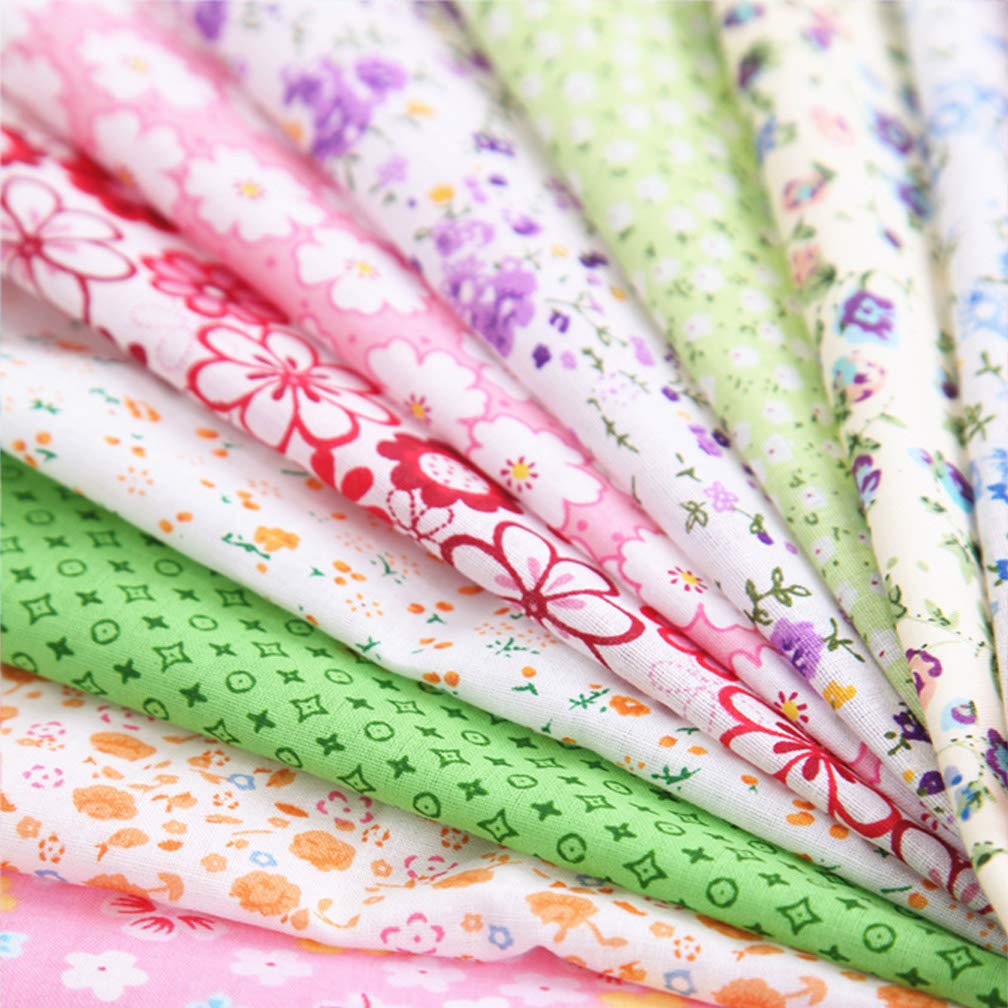 56 Pieces 9.8x 9.8 (25cm x 25cm) Squares Cotton 100% Floral Printed Sewing Supplies Fabric for Quilting Patchwork, DIY Craft, Scrapbooking Cloth