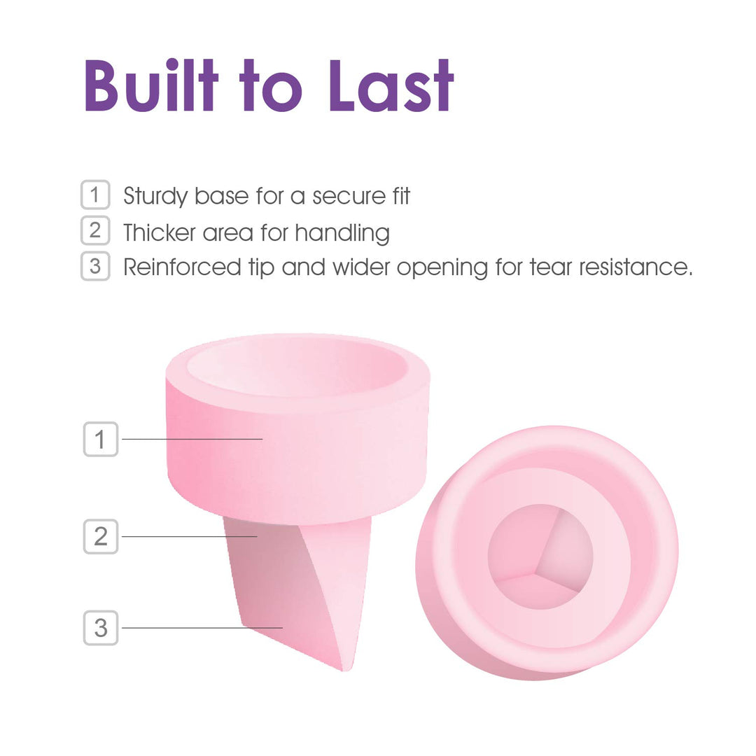Duckbill Valves Compatible with Spectra Synergy Gold, Spectra S1 Spectra S2 Spectra 9 Plus Spectra Dew 350 Not Original Spectra Pump Parts Spectra S2 Accessories Replace Spectra Valve (Pinkx4)