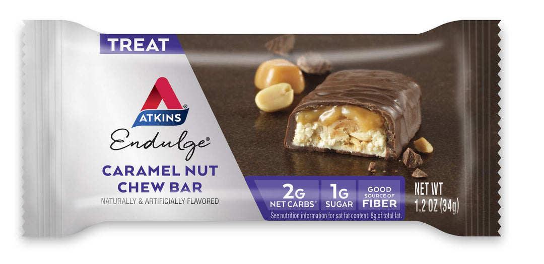 Endulge Chew Bars Caramel Nut -- 5 Bars