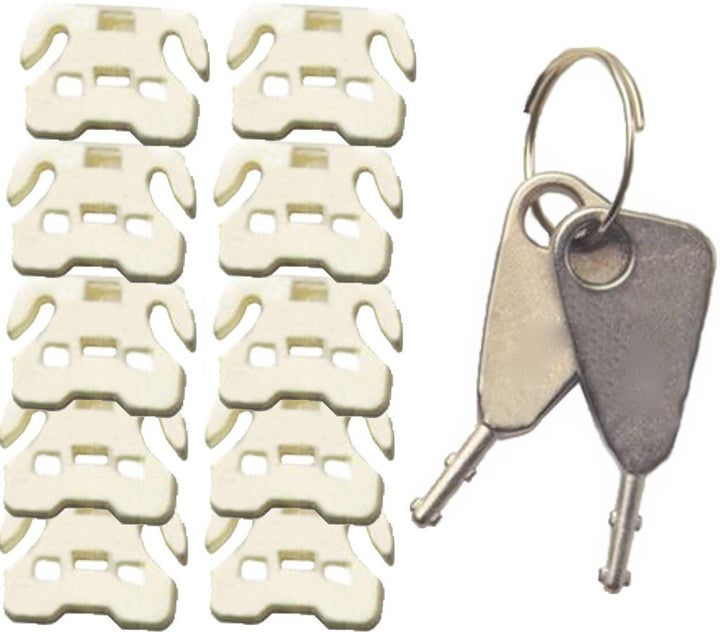 Security -0916 USB Port Locks, Pack of 10, Secure Your Data, USB Blocker with Key, Antitheft Locking Devices