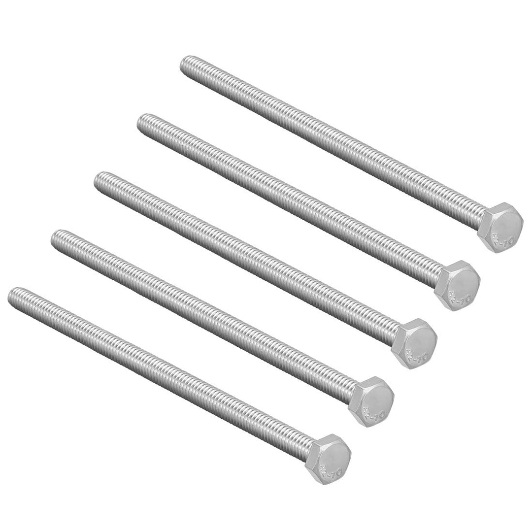 M6x100mm Hex Bolts 304 Stainless Steel Hexagon Screw Bolt 5pcs