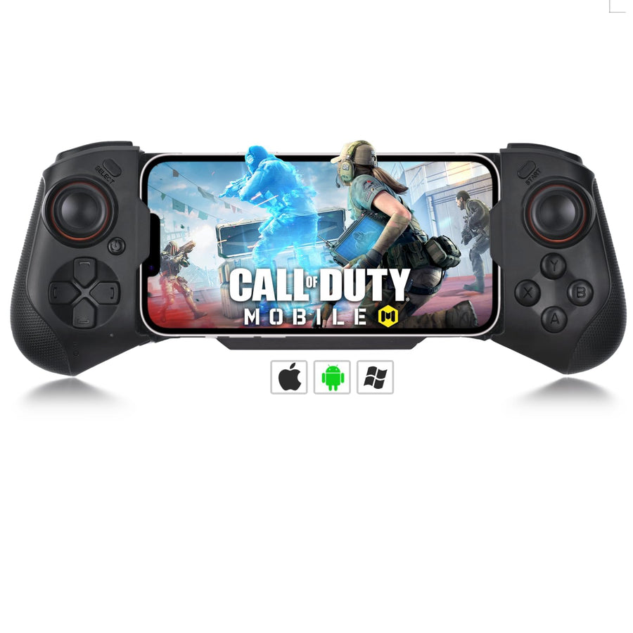 Wireless Gaming Controller for iPhone iOS Android PC, Bluetooth Gamepad Joystick for iPhone 15/14/13/12/iPad/MacBook/Samsung Galaxy S22/S21/S20 Ultra/Tablet/Call of Duty Mobile/Genshin Impact