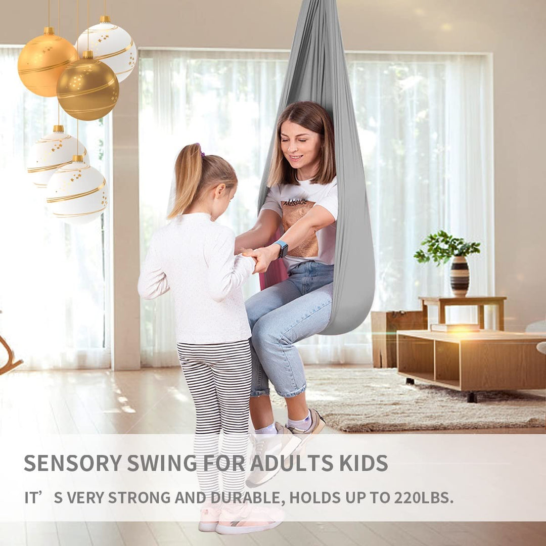 Sensory Swing for Kids and Adults with Special Needs Therapy Swing Cuddle Swing Indoor Outdoor Kids Swing Hammock for Child & with Autism, ADHD, Aspergers, Sensory Integration (Hardware Included)