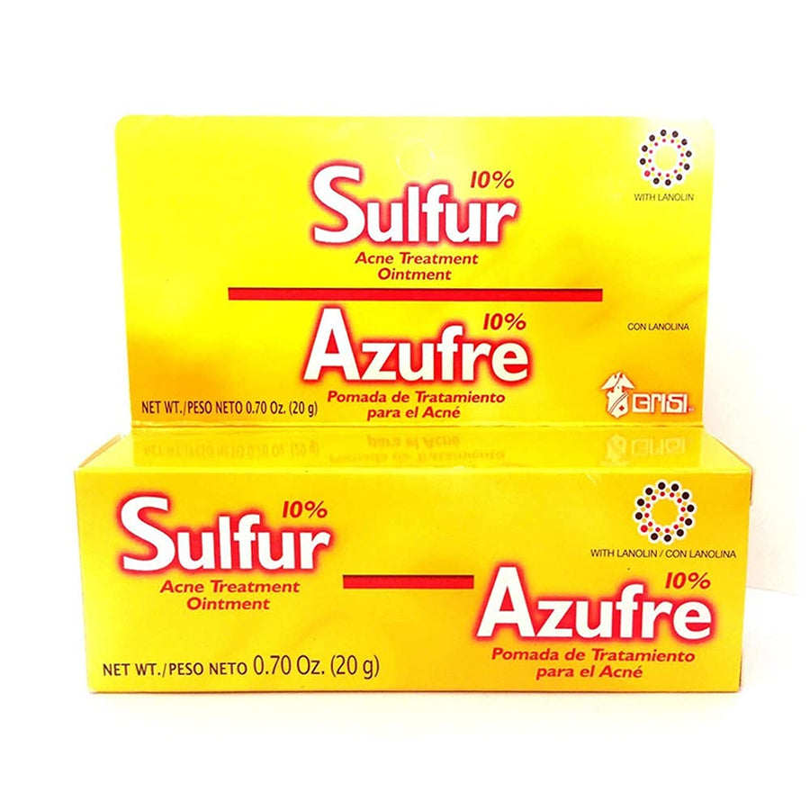 Sulfur 10% Oinment with Lanolin - Pomada de Azufre tratamiento para el Acne