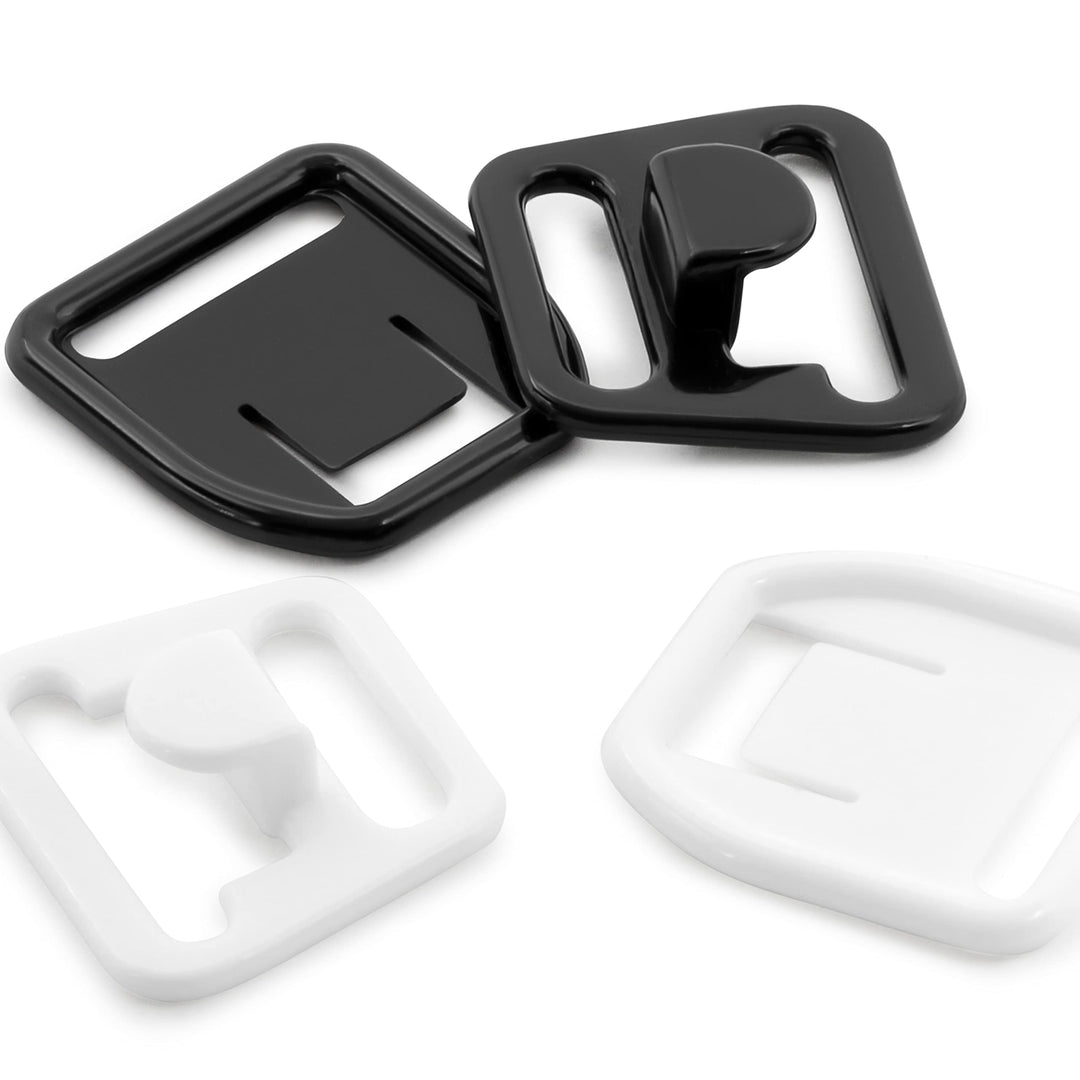 56698-12-66 Bra Clips, 1/2-Inch, Black, White 4 Count