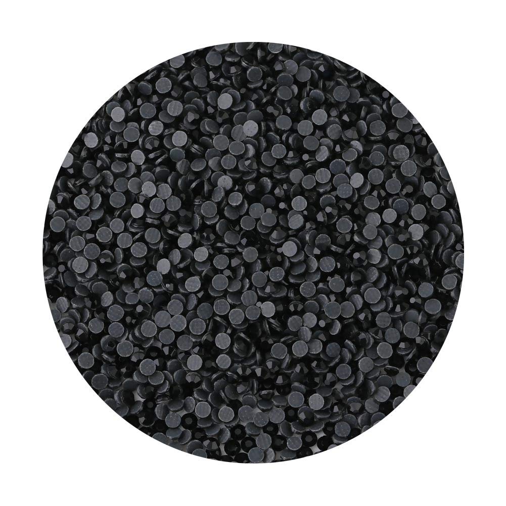 Crystal Hotfix Rhinestone,Machine Cut Stone 2880pcs/pkg (Black,SS6/2mm)