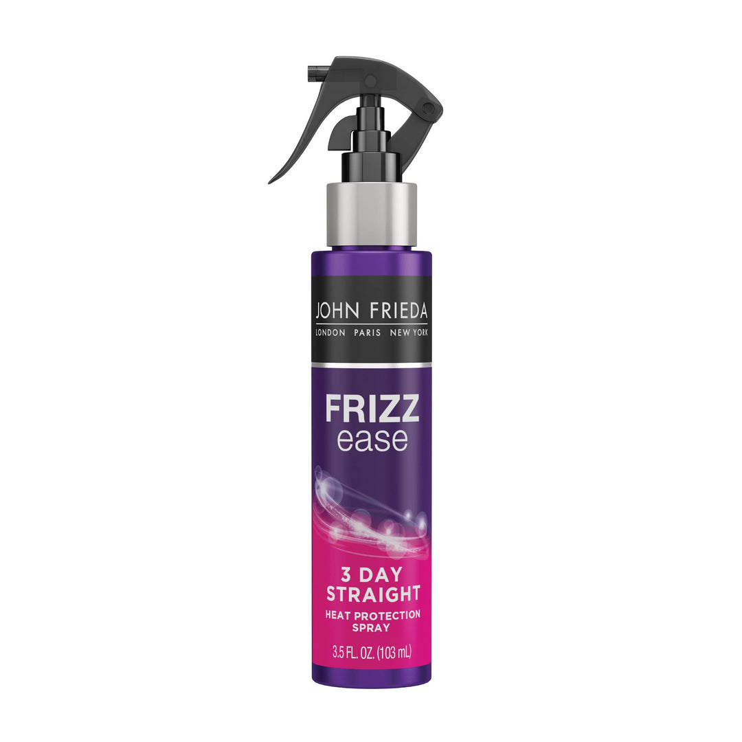 Frizz Ease Keratin Infused Flat Iron Hair Spray, 3 Day Straightening Spray, Anti Frizz Heat Protectant for Curly Hair, 3.5 Ounce