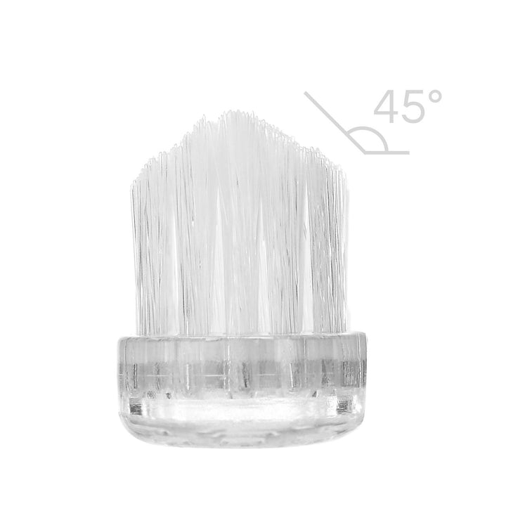 New Generation Toothbrush w/ Patented 45° Soft Nylon Bristles - Whitening Tooth Brush w/ Ergonomic Handle Guarantees ADA Recommended Brushing Angle for Adults & Children (Clear),1 Count