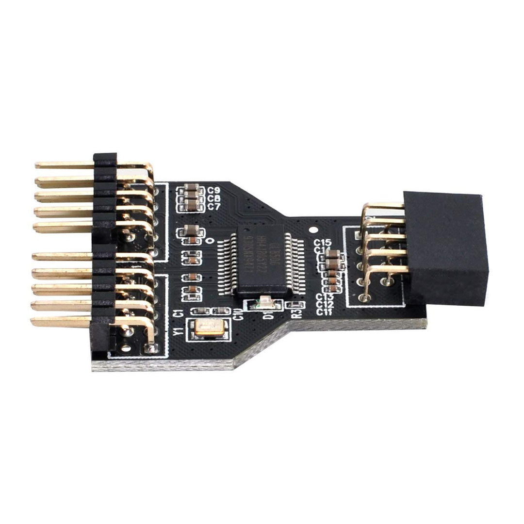 Motherboard 9pin USB 2.0 Header 1 to 2 Female Extension HUB Connector Adapter Port Multilier