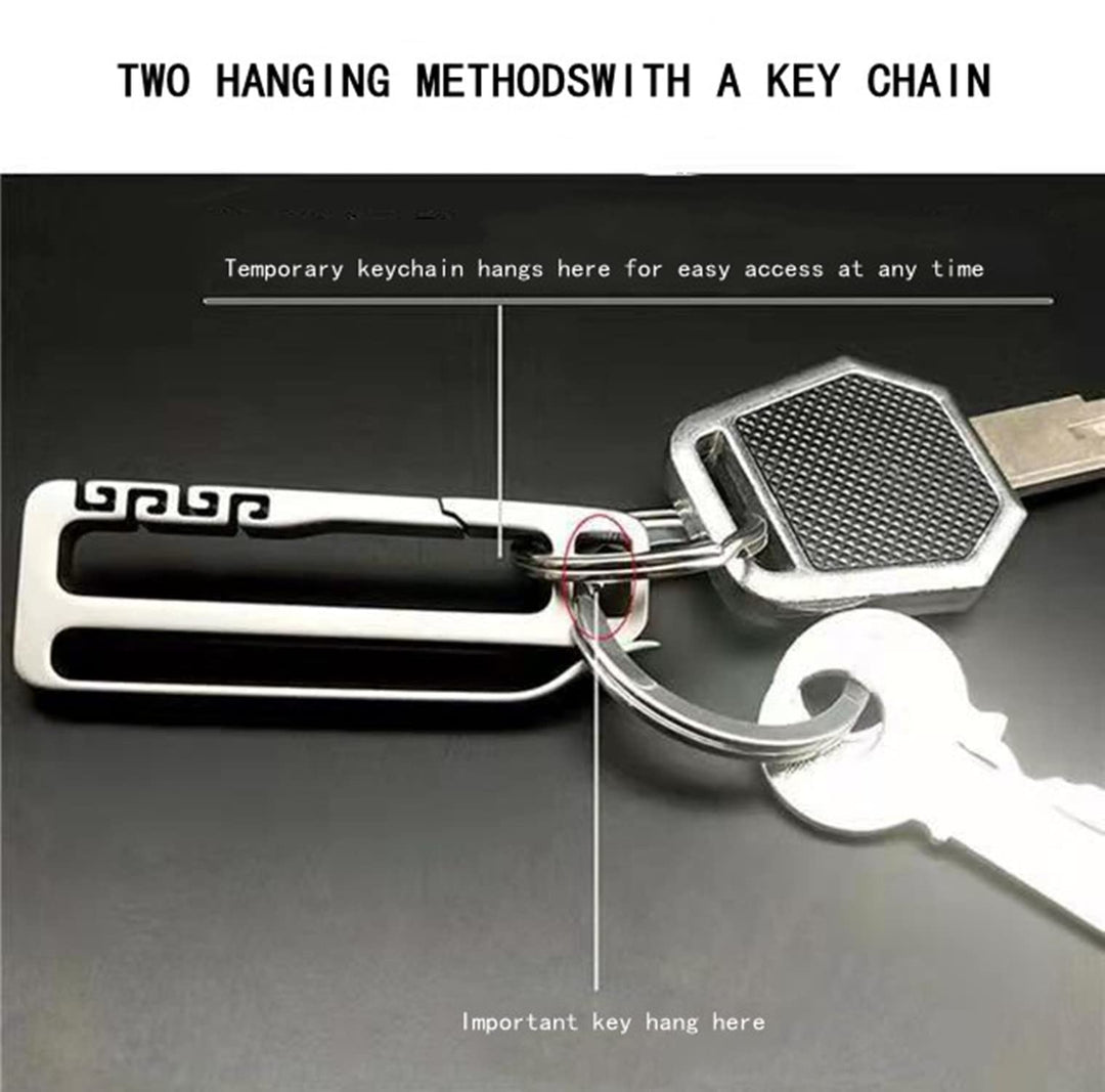 Belt Loop Keychain Clip, Car Key Chain, Titanium Keychain Can Quick Release Key Holder, Best Gift