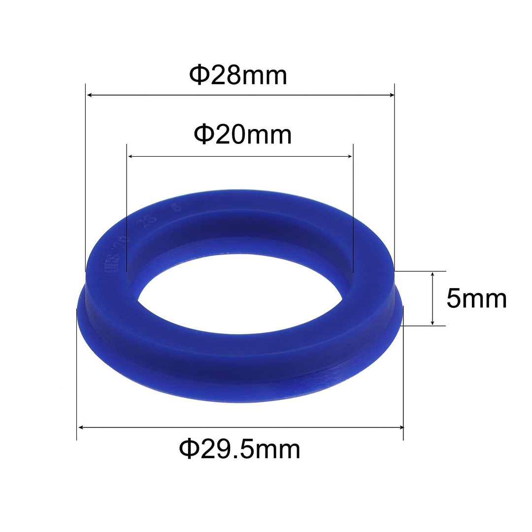 UHS Radial Shaft Seal 20mm ID x 28mm OD x 5mm Width PU Oil Seal, Blue Pack of 10