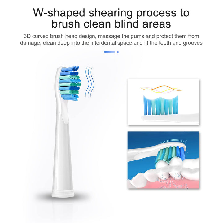 5 Pack Electric Toothbrush Replacement Heads Compatible with Fairywill,Toothbrush Heads Compatible with FW-507/508/551/515/917/959/2011,FW-D1/D3/D7/D8