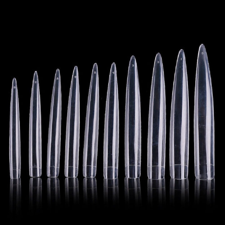 120pcs White/clear/natural Long Sharp Stiletto Fake Nail Tips False Nail Art Tip Manicure Clear AD