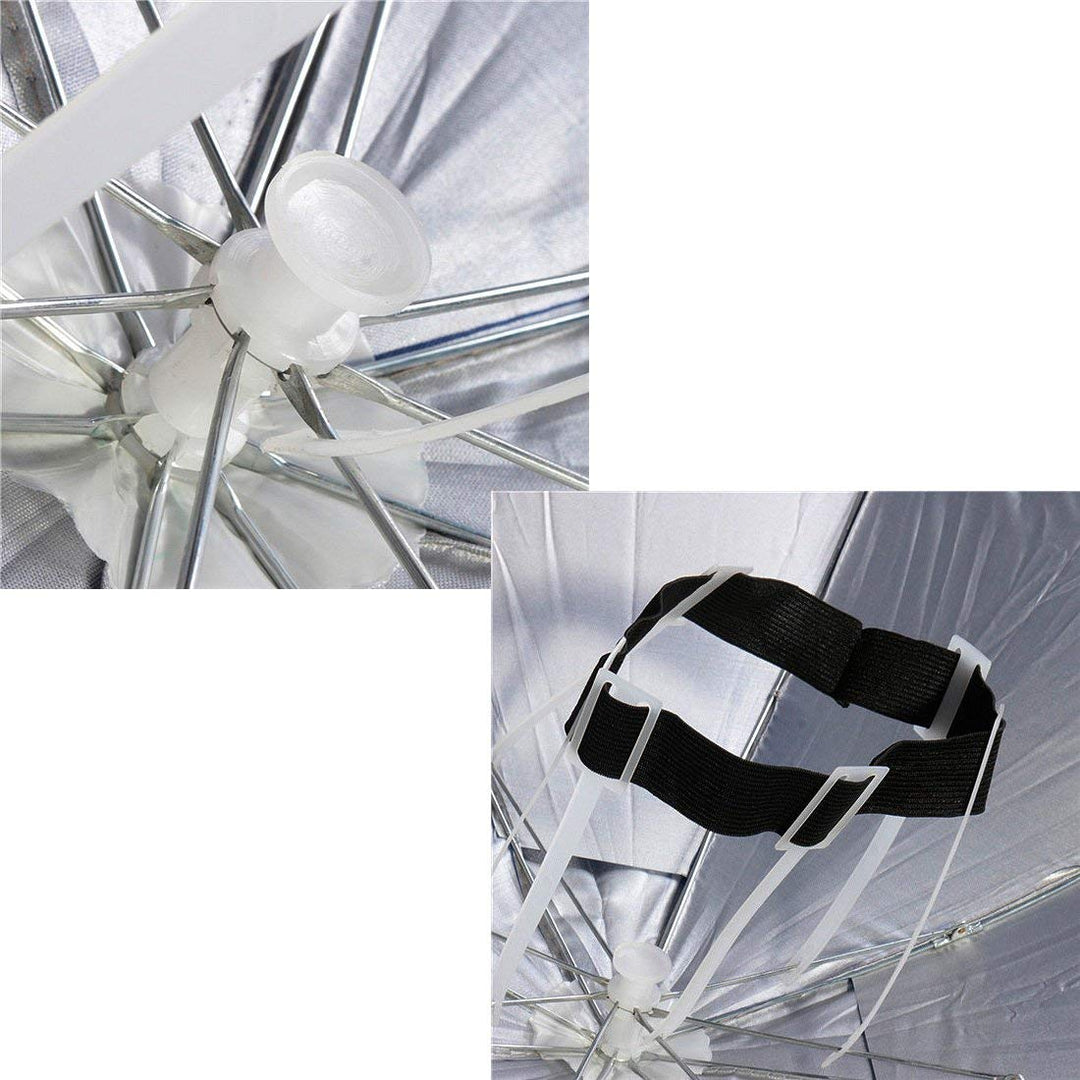 26 Diameter Fishing Headwear Umbrella Hat Dark Blue