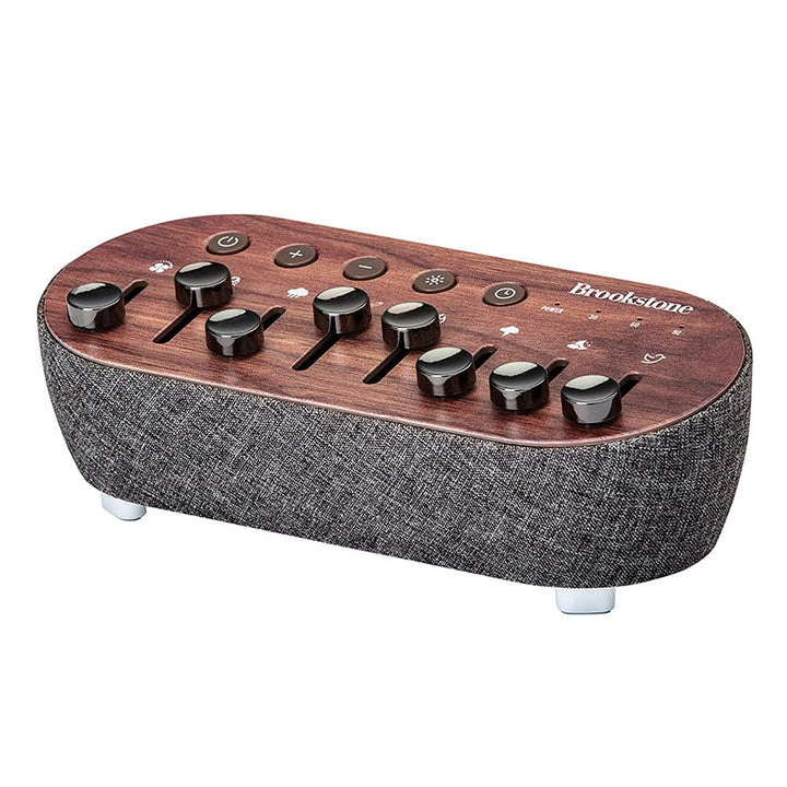 White Noise Sound Machine Mixer, Layer and Mix 8 Soothing Sounds and 7 Night-Light Colors, Rechargeable Small Travel Sound Machine, Auto-Off Timer
