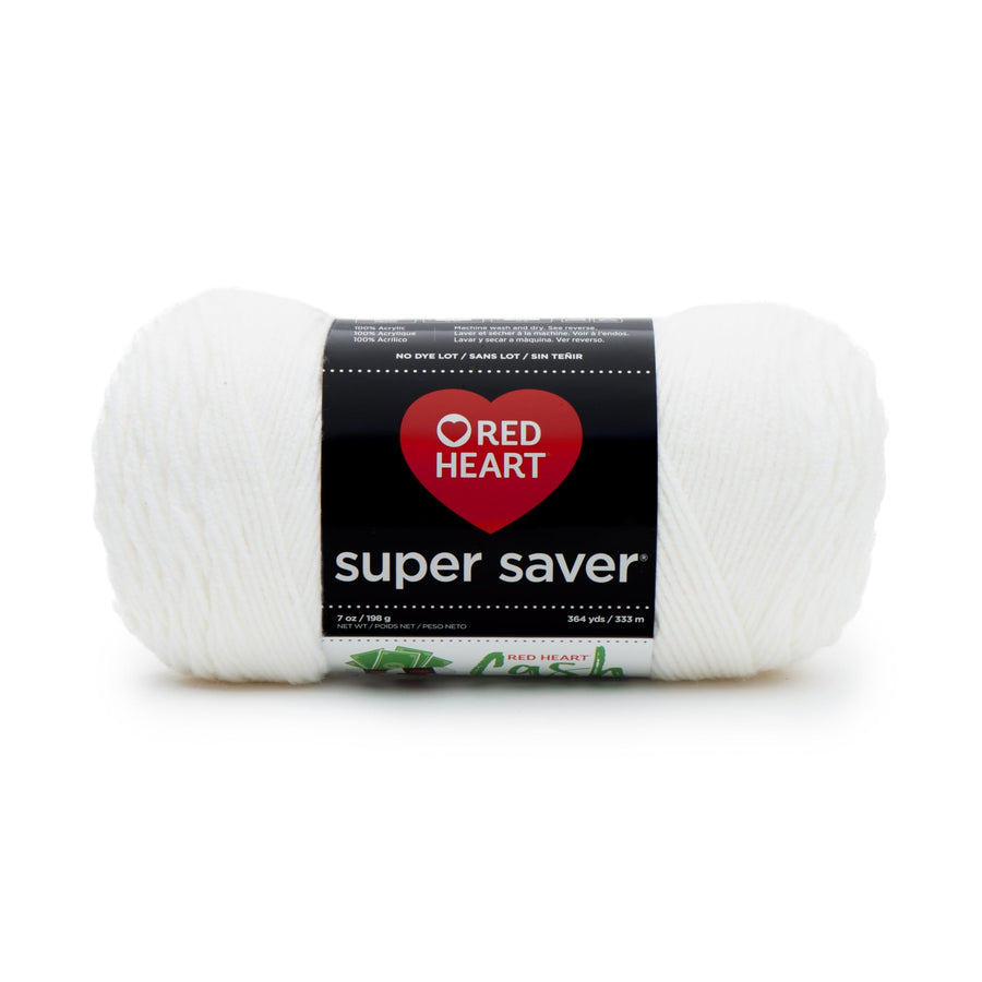 RED HEART Super Saver Yarn, White