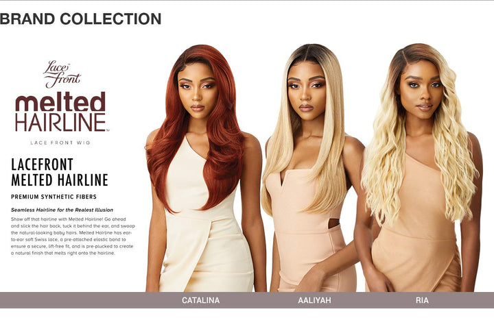 Premium Swiss Lace Front Wig Melted Hairline RIA Ear-to-Ear Soft Lace Pre-attached Elastic band Pre-Plucked (DR2/AUTBRN)