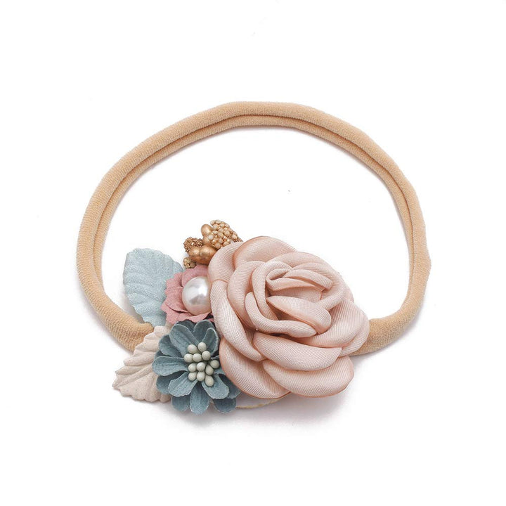 4pcs Baby Girl Headbands Flowers, Super Soft & Stretchy Nylon Floral Hairbands for Newborn Toddler