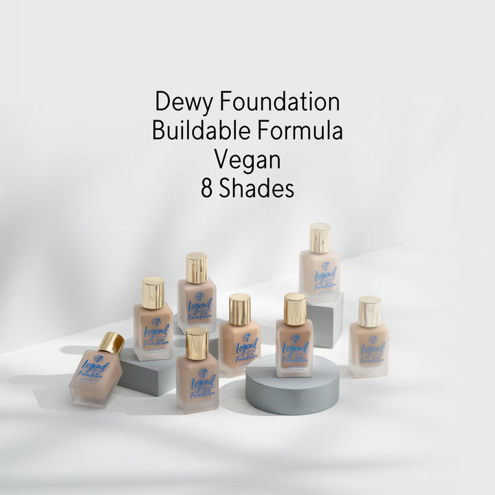 | Legend Long-Lasting Liquid Foundation | Rich and Creamy Formula | Full Coverage with a Matte Finish | Available in 4 Shades | Fresh Beige | Cruelty Free, Vegan Makeup Cosmetics