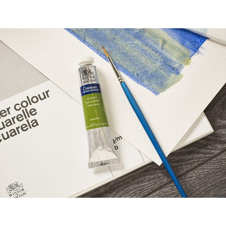 Winsor & Newton Cotman Short Handle Brushes, Set of 7, (Round 1 & 6, Rigger 2, Filbert 1/4, One Stroke 3/8, Angled 1/8, Fan 2)