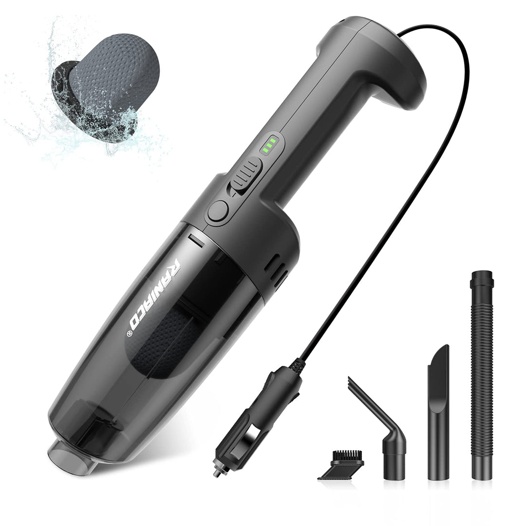 Car Vacuum, Car Vacuum Cleaner High Power 6000PA Mini Handheld Portable Corded Small Vacuum for Quick Car Cleaning (Black)…