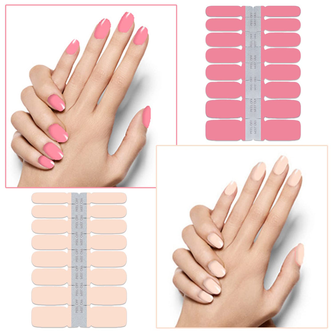 12 Sheets Nail Polish Strips Set Solid Gradient Gel Nail Strips Glitter Nail Stickers Full Nail Wraps For Women Girls Gel Polish Nail Polish Stickers For Women Nails Art Stickers With Nail File