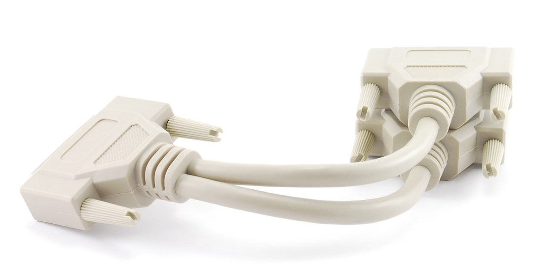 CablesOnline 8 inch DB25 Parallel Male/Dual Female Y-Splitter Printer Cable (YS-005)