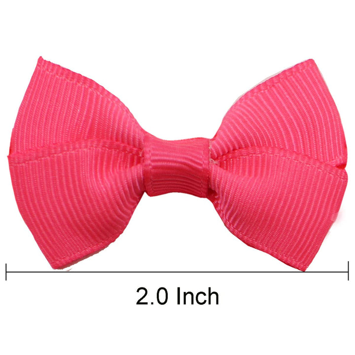 DeD 50 Pieces 2 Inch Tiny Hair Bows Clips With Grosgrain Ribbon Hair Barrettes for Girls Toddlers Kids In Pairs