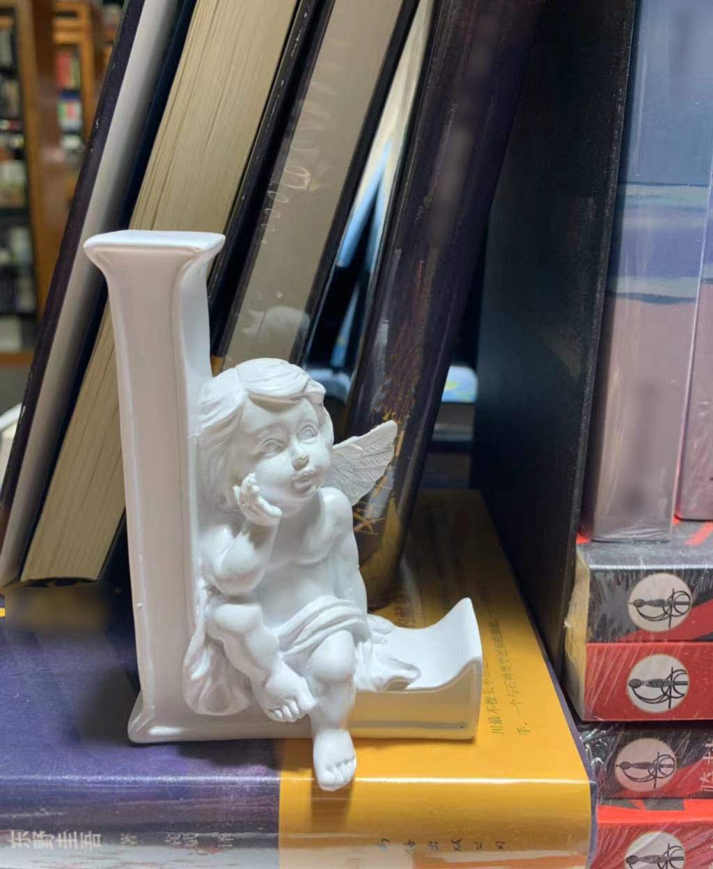 Set 4 Angel Figurines Cherub Figurine Statue Easter Religious Collectible Heart&Love Angel Figurines Home Wedding Centerpiece, Easter décor