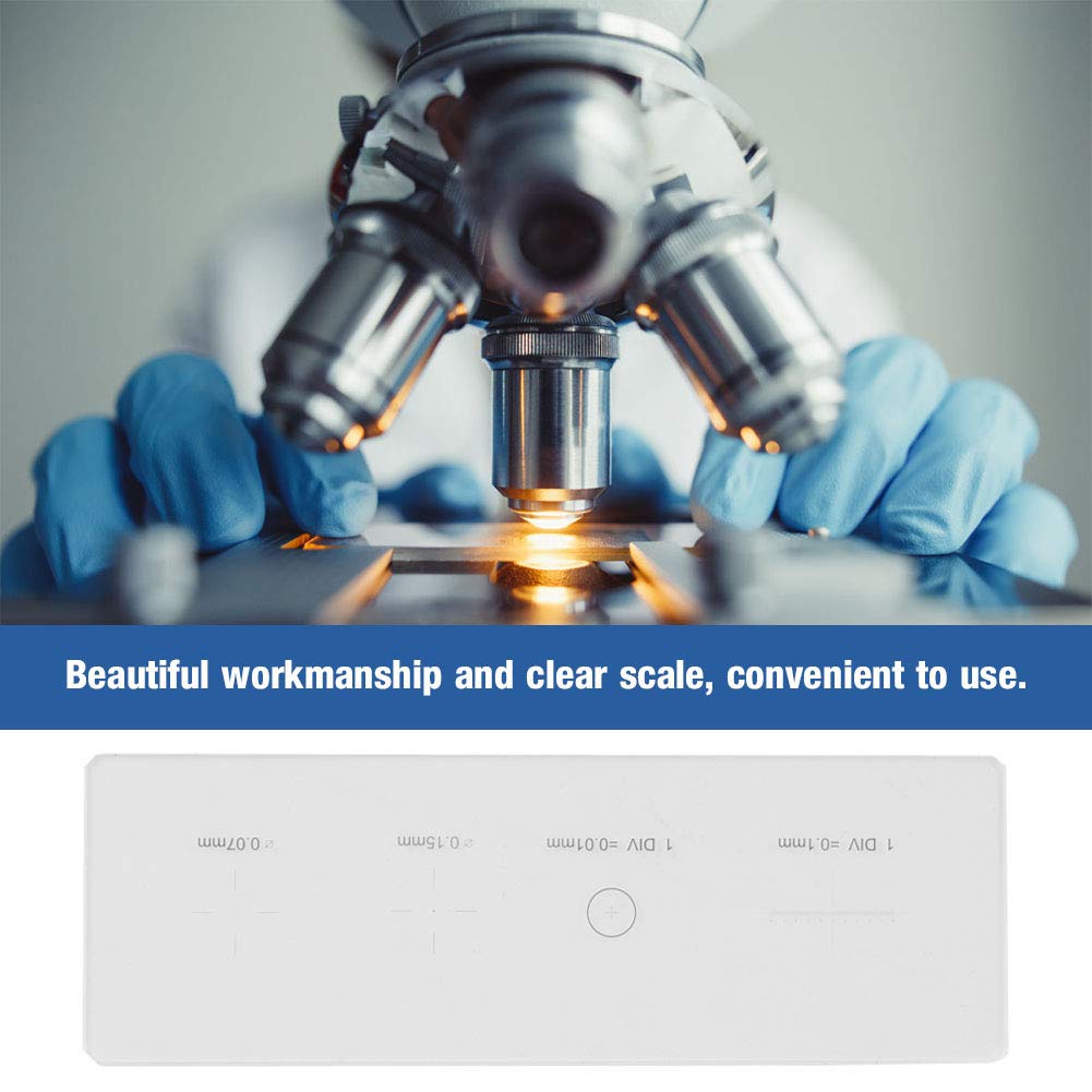 Microscope Slides Reticle Calibration Slide Ruler Microscope Objective Micrometer Calibration Slide Glass Stage Micrometer DIV 0.01mm