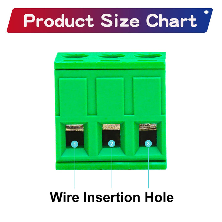 6 Pack 5.08mm Pitch Green Phoenix Type Connector 3 Pin PCB Screw Terminal Block