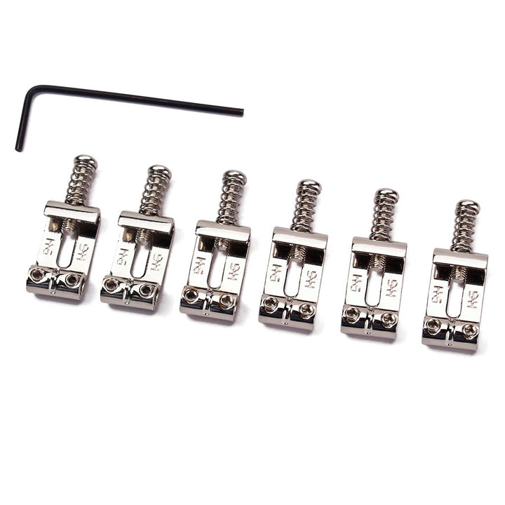 Electric Guitar Saddle,Guitar 6 Roller Bridge Saddles,for Strat Tele Electronic Guitar Chrome