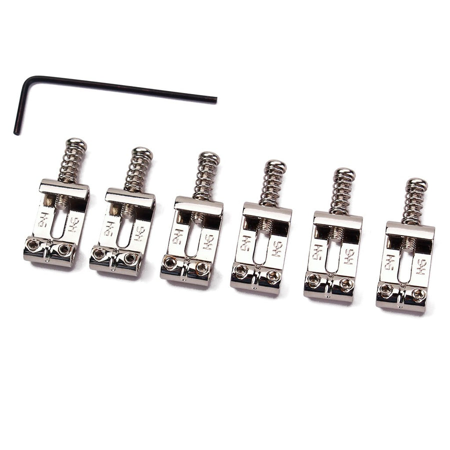 Electric Guitar Saddle,Guitar 6 Roller Bridge Saddles,for Strat Tele Electronic Guitar Chrome