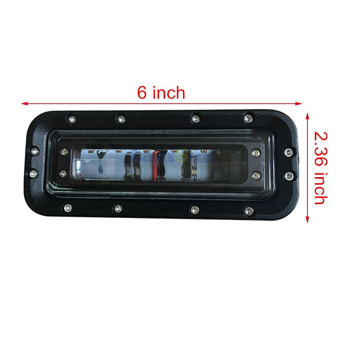 6 inch 12W Red LED Work Light, Aluminum Alloy Housing, IP68 Waterproof, Red Zona Risk Danger Area Warning Light Warehouse Fork Forklift Truck Security Indicator Safety Light