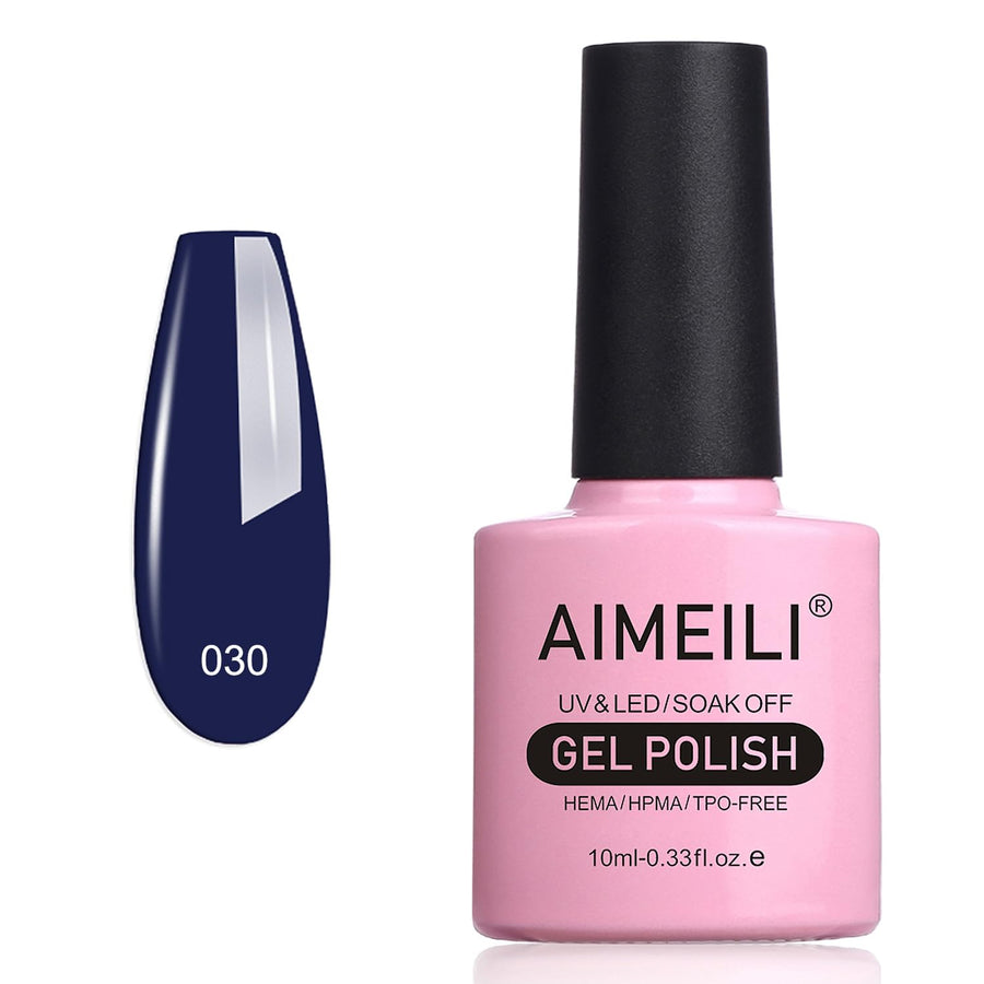 Shellac Soak Off UV LED Gel Nail Polish - Navy Seals (030) 10ml