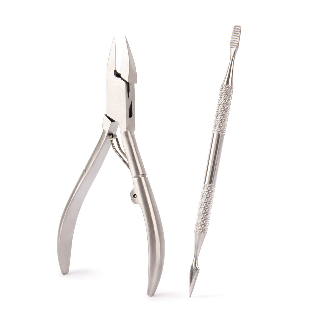 Simply Foot Ingrown Toenail Kit – Includes a Stainless Steel Toenail Nipper and a Stainless Steel Dual-Ended File – Easy to Use Foot Care Tools for DIY Pedicures – Ideal for Men